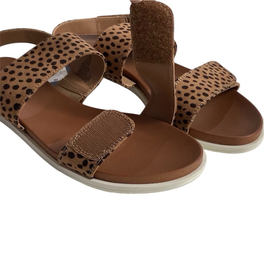 Universal Thread Natalie Leopard Print Sandals Easy Closure Comfort Size 10 NEW - Picture 5 of 14